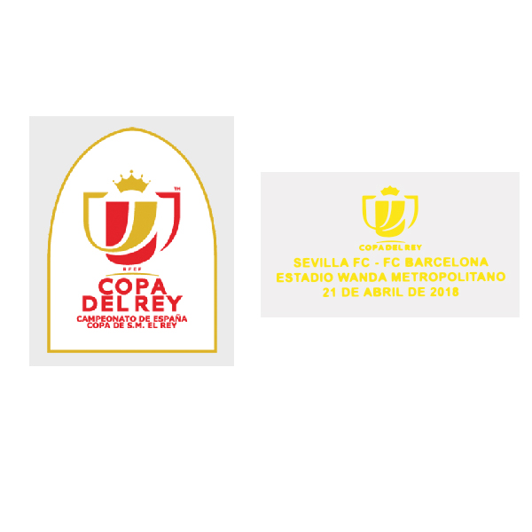 Official Copa Del Rey 2018 Patch + Final Match Detail (For Barcelona), Copa del Rey, COPA18SET, 