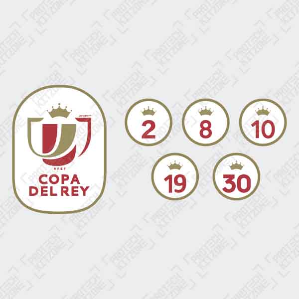 Official Copa Del Ray + Champions Badges, Copa del Rey, SUPERCOPA21FINAL, 