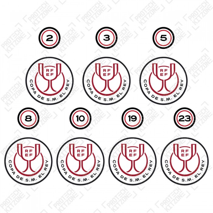 Official Copa Del Rey 2022 + Champions Badges, Copa del Rey, SUPERCOPA22 RFEF, 