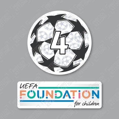 Official Sporting iD UEFA UCL Starball BOH4 + UEFA Foundation Badge Set