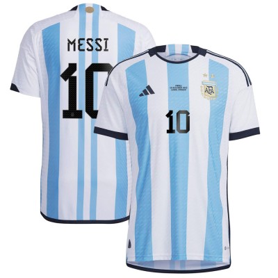 [PLAYER EDITION] Argentina 2022 Home Shirt with Player version Messi 10 + World Cup 2022 Final Match Date Printing (Oversea Imported)