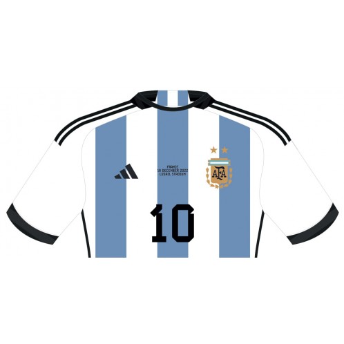 [PLAYER EDITION] Argentina 2022 Home Shirt with Player version Messi 10 + World Cup 2022 Final Match Date Printing (Oversea Imported), Argentina, HF2157, Adidas