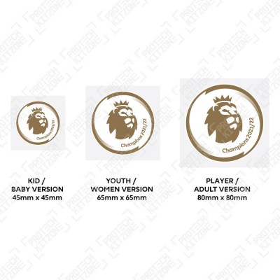 Authentic The Premier League Champions 2021/22 Gold Patch (by Avery Dennison)