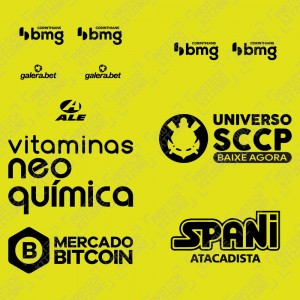 Official Corinthians 2022/23 Home Goalkeeper Full Sponsor Set