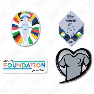Official UEFA EURO 2024 Qualifier Badges + Nation League 2021 Winner Set - For France