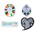 UEFA EURO 2024 + Nations League 2021 Winner + Heart + Foundation Badges - For France
