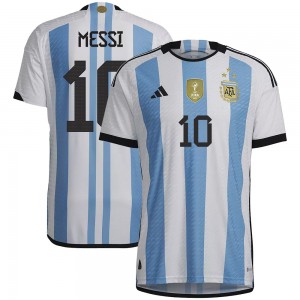 [Player Edition] Argentina 3 Stars Heat Rdy. Home Shirt With Messi 10 and Player Version 2022 World Champions Patch 