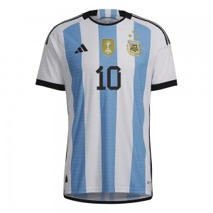 [Player Edition] Argentina 3 Stars Heat Rdy. Home Shirt With Messi 10 and Player Version 2022 World Champions Patch 
