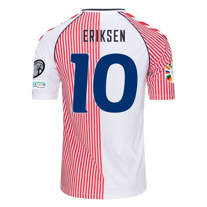 Denmark Retro 1986 World Cup Away Shirt  + Eriksen 10 (Euro 2024 Qualifiers Fullset) 