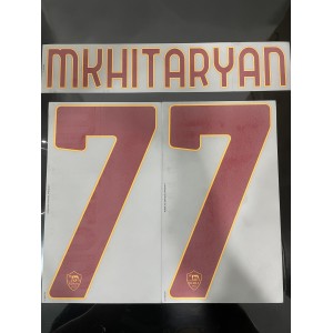 MKHITARYAN 77 (Official AS Roma 2022/23 Away Club Name and Numbering)