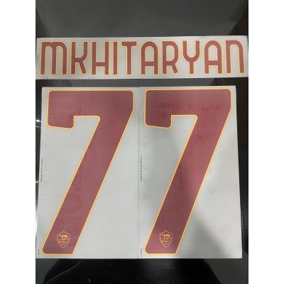 MKHITARYAN 77 (Official AS Roma 2022/23 Away Club Name and Numbering)