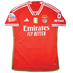 Benfica 2023/24 Home Shirt With Di Maria 11 (Liga Portugal Full Set Version) 