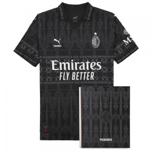 [Player Edition] AC Milan x Pleasures 2023/24 Ultraweave Fourth Shirt - Dark Version (Oversea Imported Version)