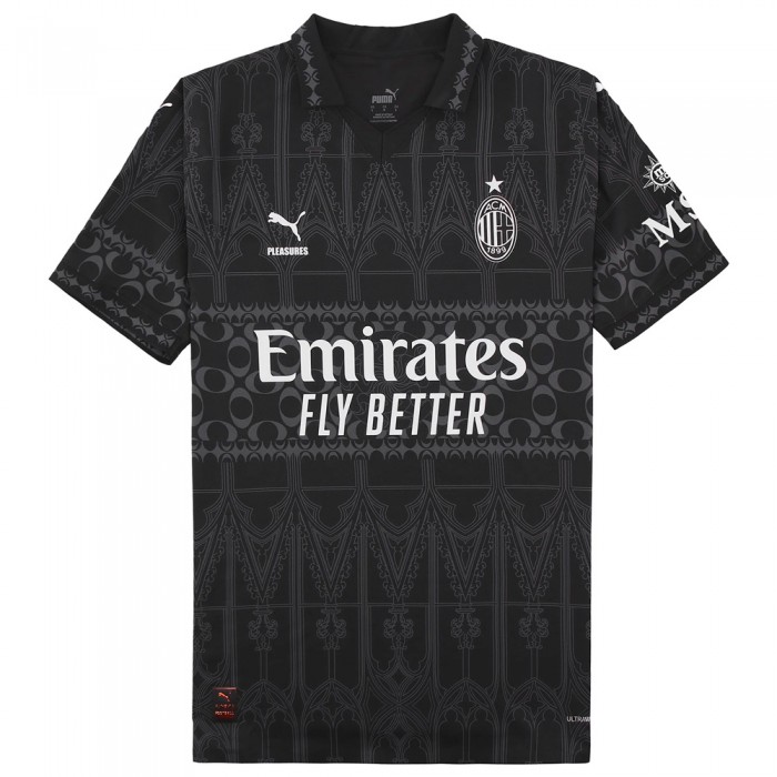 [Player Edition] AC Milan x Pleasures 2023/24 Ultraweave Fourth Shirt - Dark Version (Oversea Imported Version)