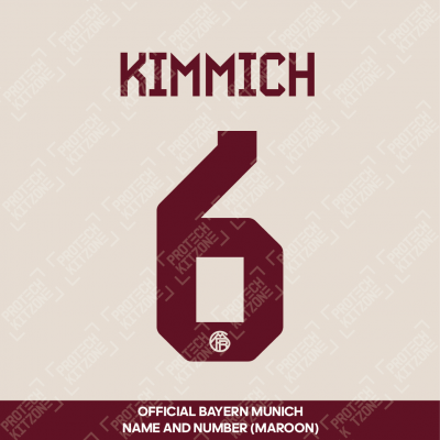 Kimmich 6 - Official Bayern Munich 2023/24 Third Name and Numbering