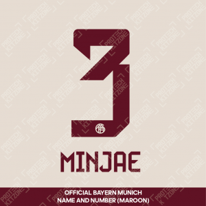 Minjae 3 - Official Bayern Munich 2023/24 Third Name and Numbering