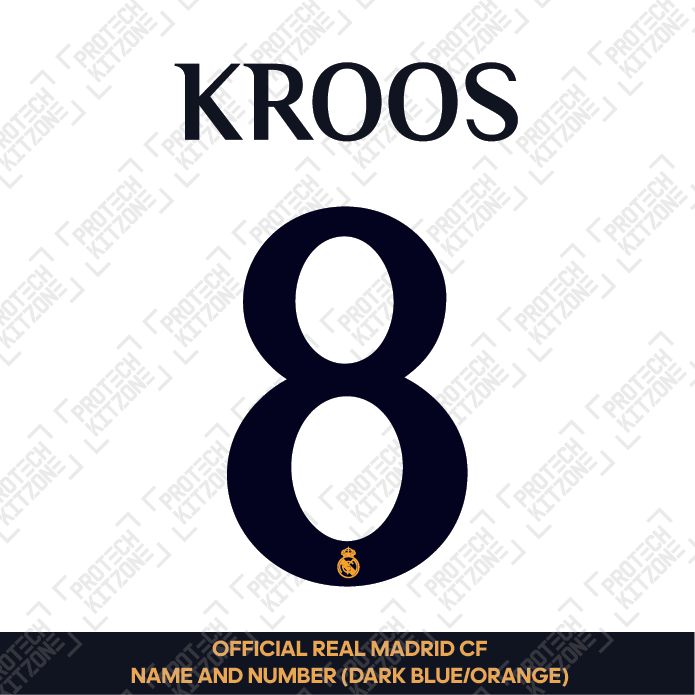 Kroos 8 (Official Real Madrid CF 2023/24 Home Cup Competition Name and Numbering) 