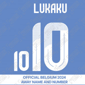 Lukaku 10 - Official Belgium 2024 Away Name and Numbering 