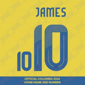 James 10 - Official Colombia 2024 Home Name and Numbering 