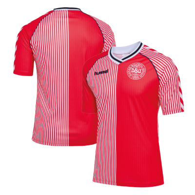 Denmark 86 Home Shirt with Eriksen #10 