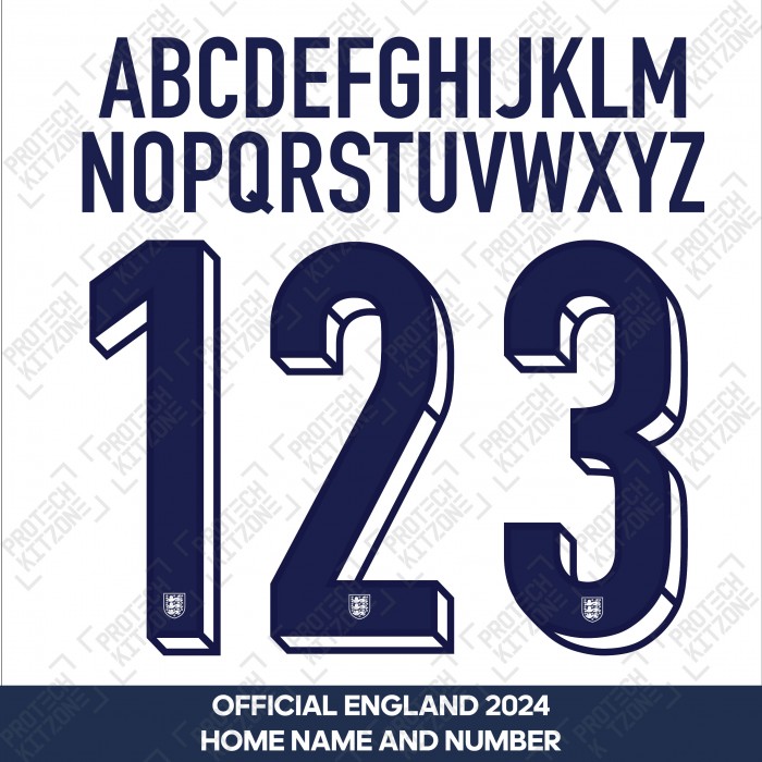 [Loose Letter / Number] Official England 2024 Home Name and Numbering