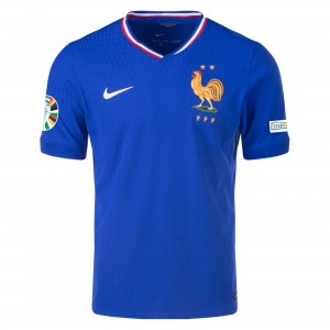 [Player Edition] France 2024 Dri Fit Adv. Home Shirt With Euro 2024 Patches + Players' Name