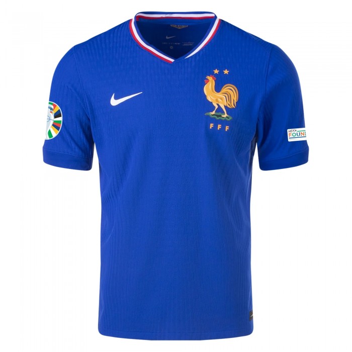 [Player Edition] France 2024 Dri Fit Adv. Home Shirt With Euro 2024 Patches + Players' Name