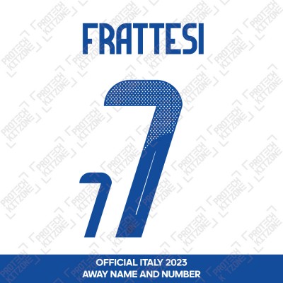 Frattesi 7 - Official Italy 2024 Away Name and Numbering 