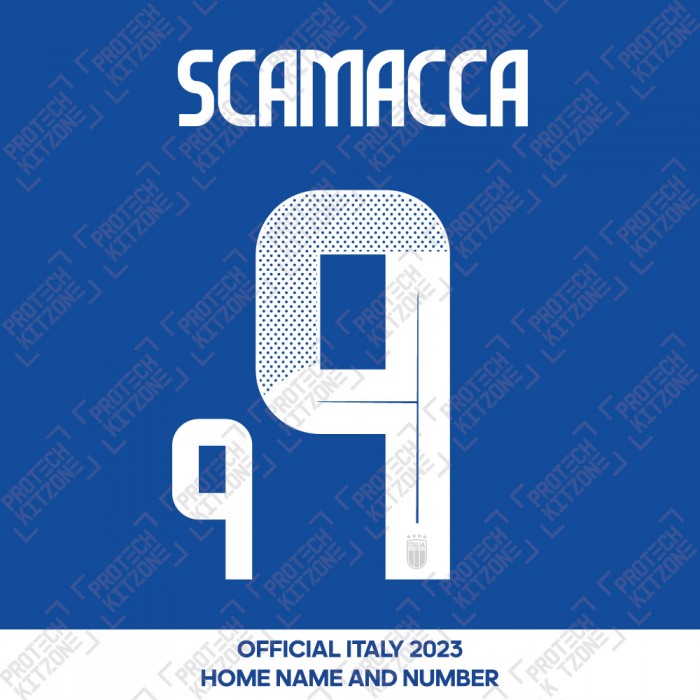 Scammaca 9 - Official Italy 2024 Home Name and Numbering 