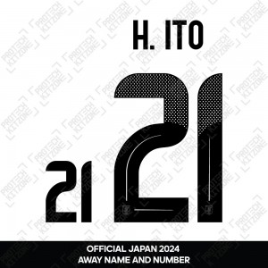 H. Ito 21 - Official Japan 2024 Away Name and Numbering 