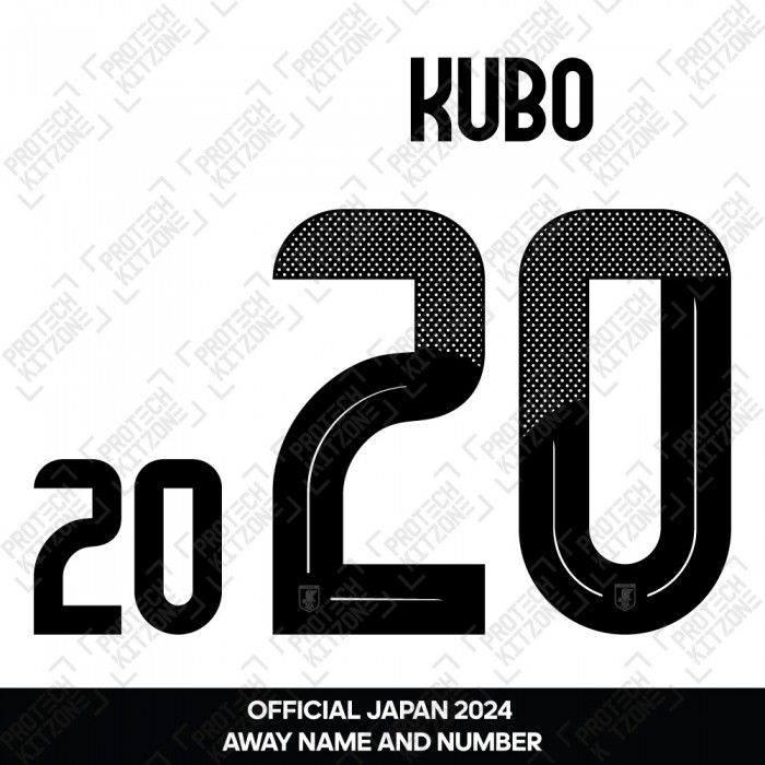 Kubo 20 - Official Japan 2024 Away Name and Numbering 