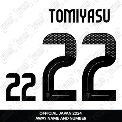Tomiyasu 22 - Official Japan 2024 Away Name and Numbering 
