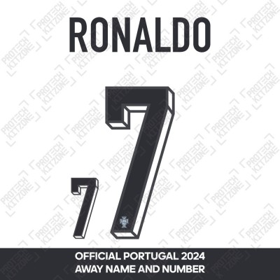 Ronaldo 7 - Official Portugal 2024 Away Name and Numbering