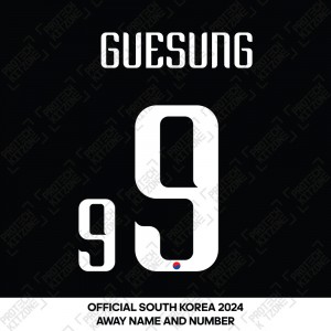 Guesung 9 - Official South Korea 2024 Away Name and Numbering