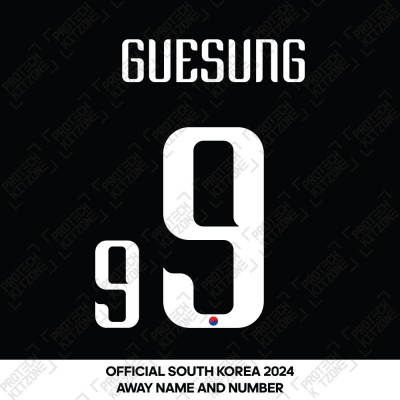 Guesung 9 - Official South Korea 2024 Away Name and Numbering