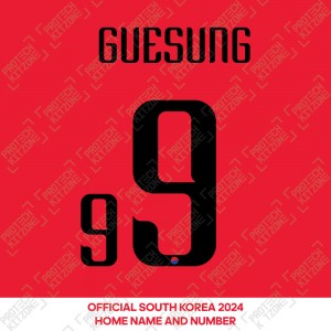 Guesung 9 - Official South Korea 2024 Home Name and Numbering