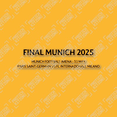 Official Final Munich 2025 Match Day Details Printing For Inter Milan