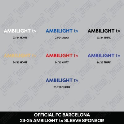 Official AMBILIGHT tv Sleeve Sponsor (For FC Barcelona 2023-25 Shirt) - Player Size