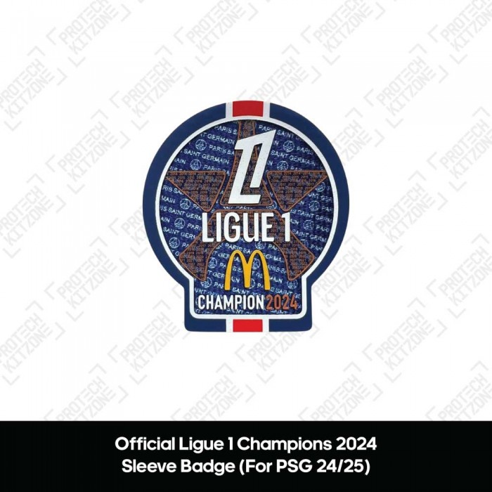 OFFICIAL FRANCE LIGUE 1 CONFORAMA CHAMPIONS 2018 SLEEVE PATCH (For PSG 2018/19 Shirts), Official France Leagues Badges, L1CHAMP2020, 