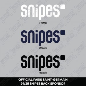 Official Snipes Back Sponsor (For PSG 2024/25 Shirt) - Player Size