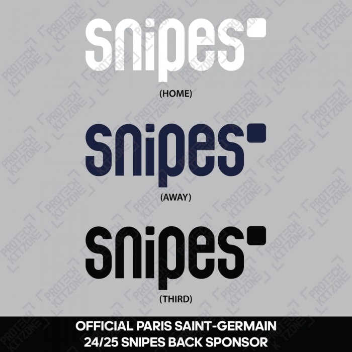 Official Snipes Back Sponsor (For PSG 2024/25 Shirt) - Player Size