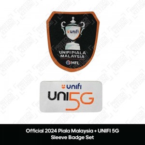 Official 2024 Piala Malaysia + UNIFI 5G Sleeve Badges