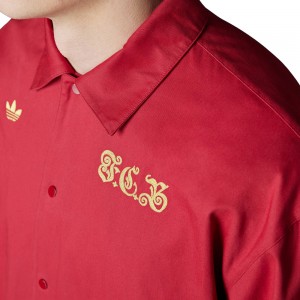 FC Bayern Munich 125th Year Anniversary Coach Jacket - Maroon