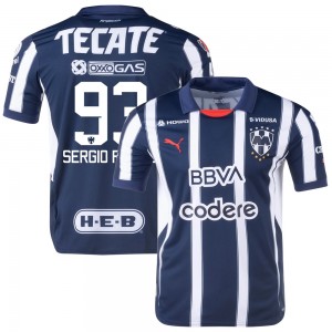 C.F. Monterrey 2024/25 Home Shirt w/Sergio Ramos 93 Full Set