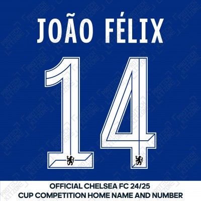 João Félix 14 (Official Name and Number Printing for Chelsea FC 24/25 Home Shirt)
