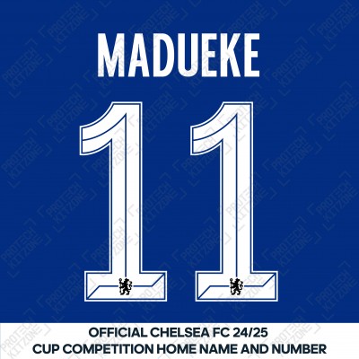 Madueke 11 (Official Name and Number Printing for Chelsea FC 24/25 Home Shirt)
