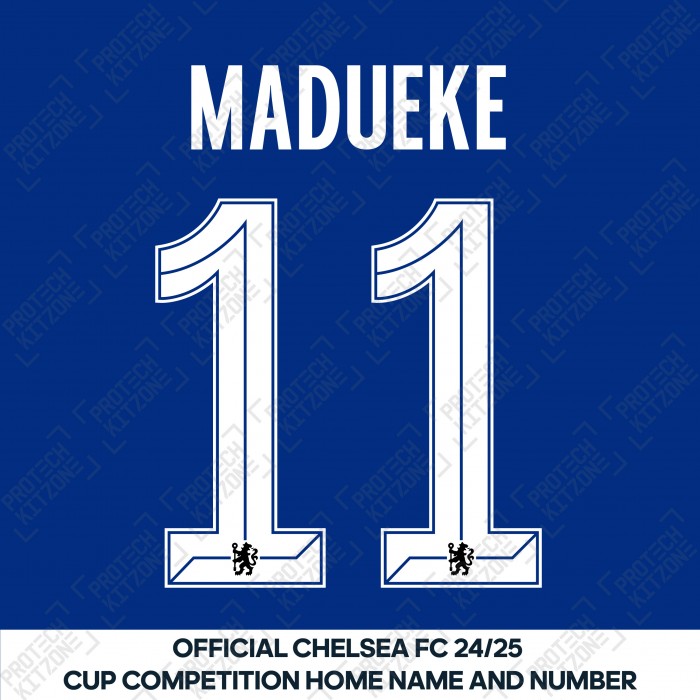 Madueke 11 (Official Name and Number Printing for Chelsea FC 24/25 Home Shirt)