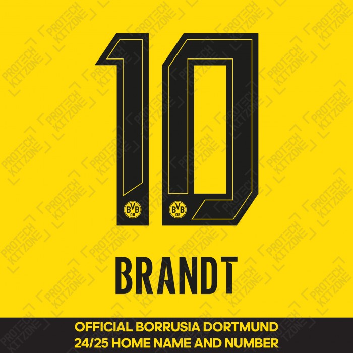 Brandt 10 (Official Borussia Dortmund 2024/25 Home Name and Numbering)