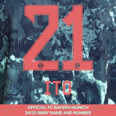 Ito 21 - Official Bayern Munich 2024/25 Away Name and Numbering
