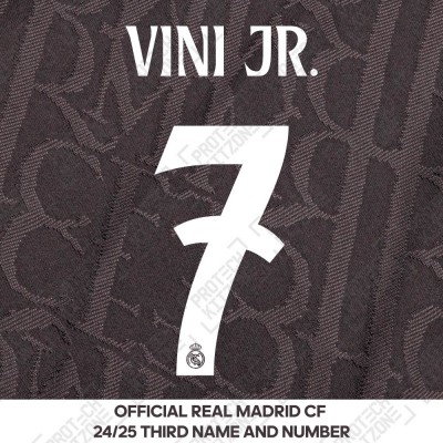 Vini Jr. 7 (Official Real Madrid CF 2024/25 Third Cup Competition Name and Numbering) 